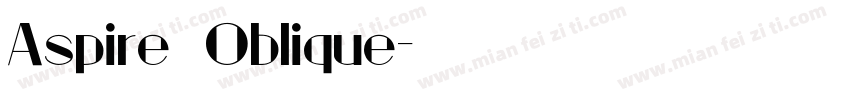 Aspire Oblique字体转换